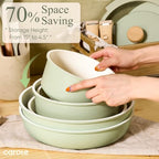 19pcs Pots and Pans Set Non Stick (Sage Green / 19 Piece)