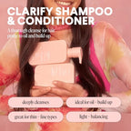 Clarify Shampoo and Conditioner Set 12 oz for Oily Hair Made with Grapefruit Extract