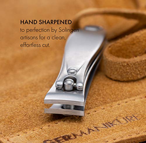 5pc Men's Grooming Set (5-Pc: Clipper, Mustache Scissors, Tweezer / Light Gray Suede Roll)