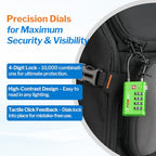 Open Alert TSA Approved Luggage Locks (Green 4 PK)