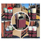Luggage Travel Cup Holder Hands Free Drink Caddy for Suitcase Handle (Plum)