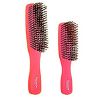 GIO1 Gentle Hair Brush Dresser Size. Wet & Dry Pro Hair Brush Detangler. Soft for Sensitive Scalp. Good For Men Women & Kids All hair lengths. Durable and Anti (Set / Red)