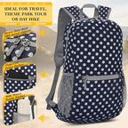 Lightweight Packable Backpack (20L / D-blue White Dot)