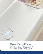 Supersoft Diaper Changing Pad Covers, Hypoallergenic Stretchy Changing Table - Image 2