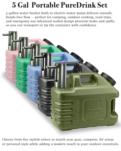 5 Gallon Water Jug with Rechargeable Touch Pump (Nature Pink / 5 Gal)