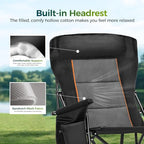 Oversized Camping Chair for Adult Lawn Chair for Outdoor Camping (Black)