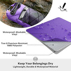 5/10/25/30/40L Waterproof Dry Bag & Phone Case - Large Floating Dry Backpack for Kayaking, Travel, Hiking, Fishing, Camping, Motorcycles & Beach, Heavy-Duty Roll Top Men/Women (Purple) (25L+ Purple / 40L)