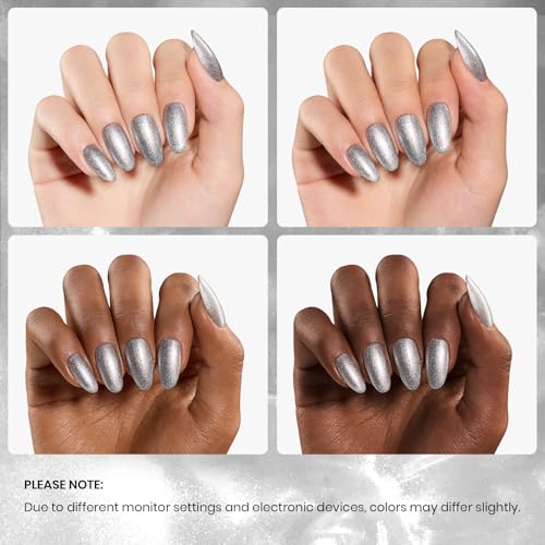 Beetles Silver Glitter Gel Nail Polish (F - Pearl Silver | Silver Dancefloor)