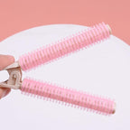 4Pcs Pink Hair Rollers with Clip Volumizing Bangs Curler DIY Styling Accessories Tool Portable Self Grip Volume Hair Root Clips Hair Rollers Styling Tools and Appliances