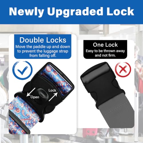Luggage Straps for Suitcases (Blue Diamond)