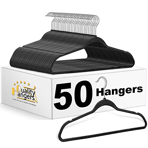 50 Pack Plastic Hangers for Clothes