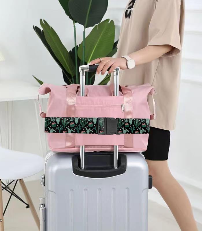Luggage Straps for Suitcases Travel Belt Accessories (Boho Cacti)