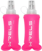 Folding Soft Flask Portable Collapsible Running Lightweight Water Bottle by WRELS