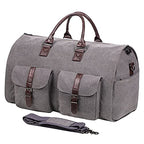 Carry On Garment Bag (Grey-2Pockets-Canvas)