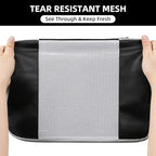 6 Set Packing Cubes Various Sizes Packing Organizer for Travel Accessories Luggage Carry On Suitcase (06-Black / 6 Set-middle Mesh)