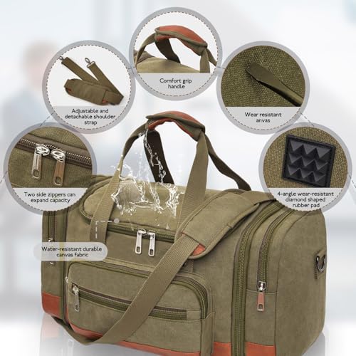Men'S Duffle Bag For Travel (Green)