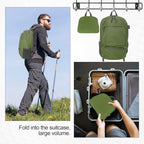 20L lightweight packable Hiking Daypack Foldable Backpack for Men Women Small Travel Outdoor Foldable Shoulder Bag (Army Green)