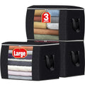 90L Clothes Storage (3 Pack-90l / Black)
