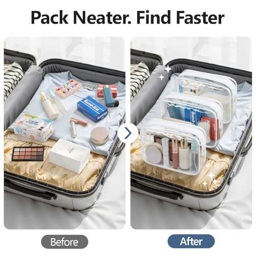 TSA Approved Toiletry Bag (Active White / Medium Set)