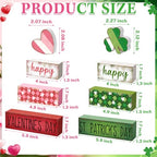 Tray Block Signs Set (Valentine's Day and St. Patrick's Day)