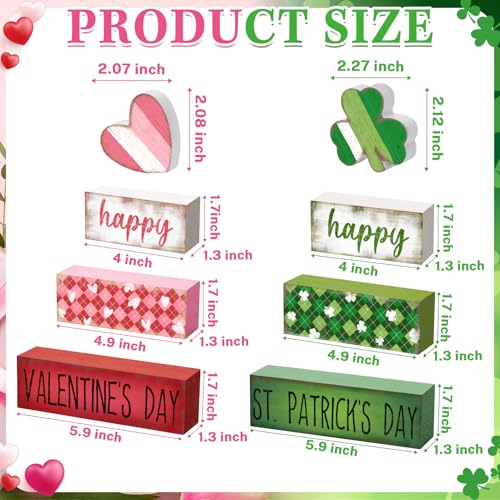 Tray Block Signs Set (Valentine's Day and St. Patrick's Day)