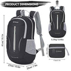 Lightweight Packable Backpack 25L (25L / Black a)
