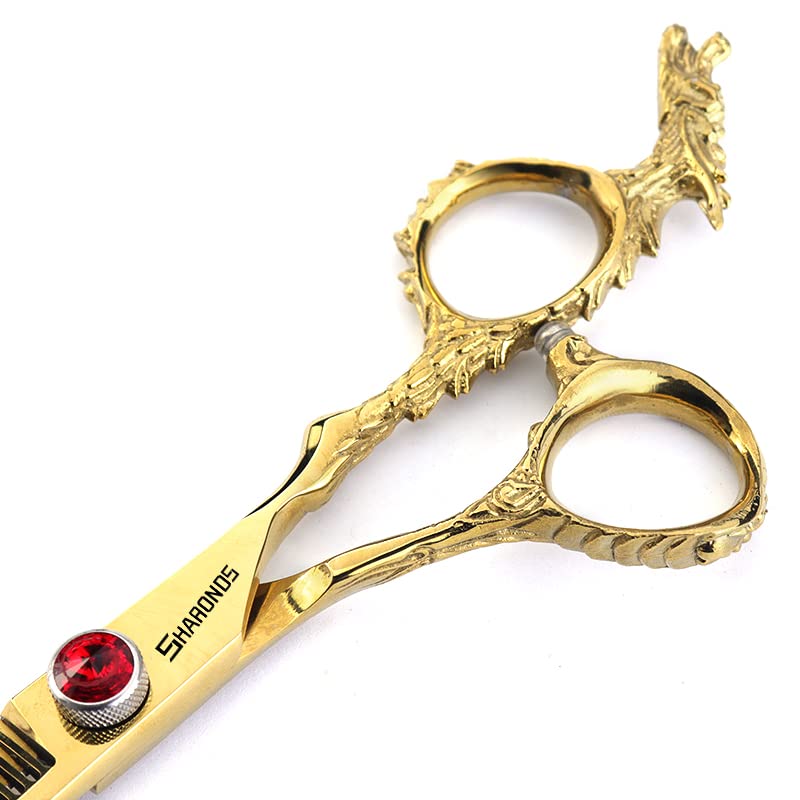 5.5/6 /7 Inch Knight Professional Japanese Hair Scissors Barber Scissors Set (6+7 inch 4pc) (6+7 Inch 4pc)