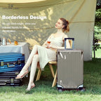 Clear PVC Suitcase Cover Protector (S / Clear Gray)