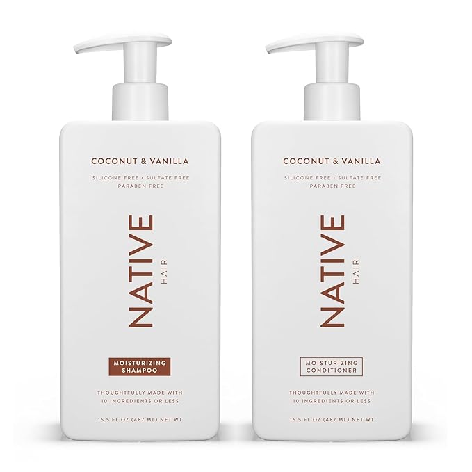 Native Coconut & Vanilla Shampoo and Conditioner Contain Naturally Derived by Native