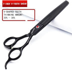SHARONDS 7 Inch Stainless Steel Professional Barber Scissors Hair Thinning Scissors Hairdresser or Home Hairdresser Variant/Hybrid Scissors (7 inch-4pc)