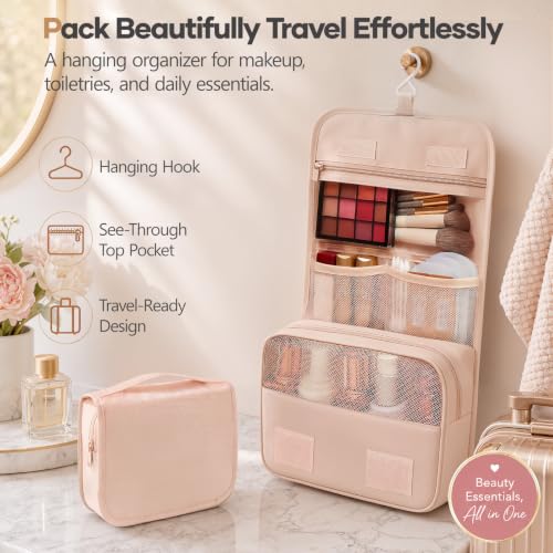 10 Set Compression Packing Cubes for Travel Essentials (Beige(Toiletry Bag) / 10 set)