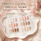 Beetles Nude Jelly Gel Polish Set with Chrome Powder (A - Sheer | Nude | Ballerina Dream)