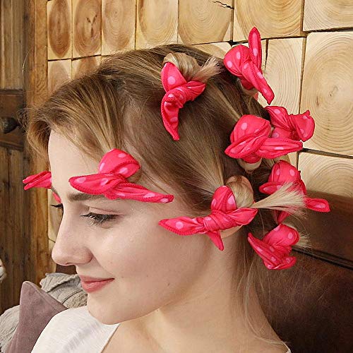 Aimin Soft Satin Sponge Overnight Curlers for Heatless (pink-20)