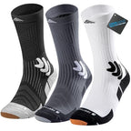 Coolmax Compression Running Socks：20 (9-13 / A-white Grey Black)