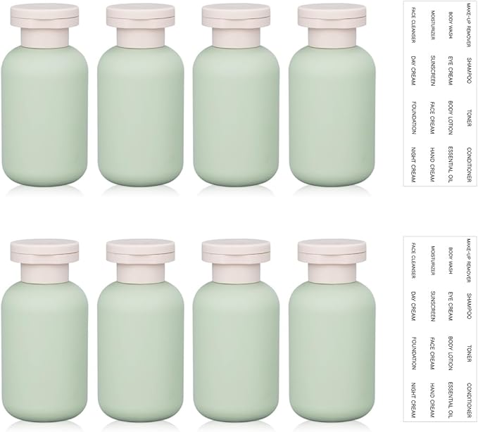 3.4 oz Plastic Small Travel Shampoo Bottles, Refillable Flip Cap Squeeze Bottles by UMETASS