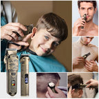 Professional Hair Clippers for Men Beard Trimmer Clippers and Trimmer Set Waterproof T (Bronze)