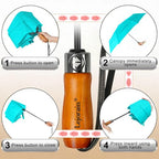 Big Umbrella Foldable Portable 54 Inch Windproof Auto Open for Women (11.Lake Green)