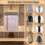 Garment Bags for Hanging Clothes 24"x 40"suit bags for closet storage Covers for Closet with Study Full Zipper for Jacket Storage Clothes and Travel (Black / 24''X40'')