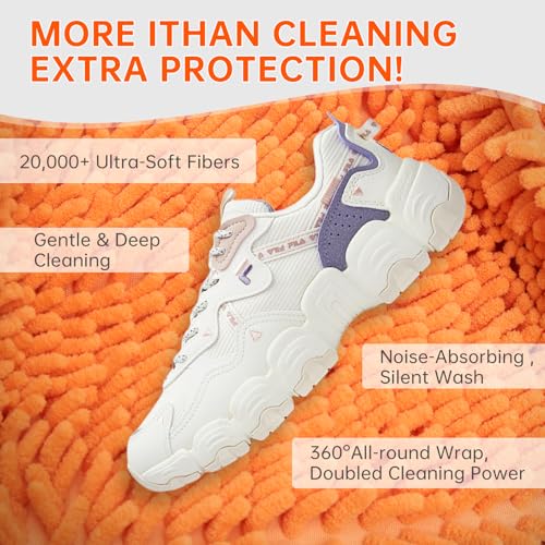 2PCS Orange Shoe Washing Machine Bags for All Shoe Types (Orange / 2PCS)