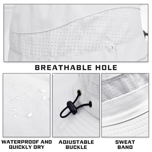 Sun Hats for Men Women (White)