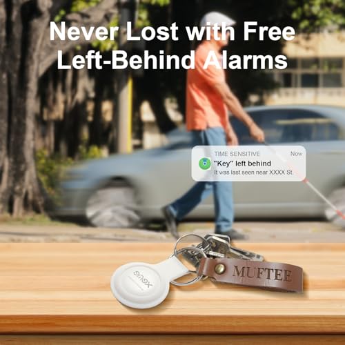 Key Finder Bluetooth Tracker Locator Pairs with Apple Find My (WHITE-4PCS)