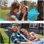 Heavy Duty Couple Hammock with Steel Stand (Blue)