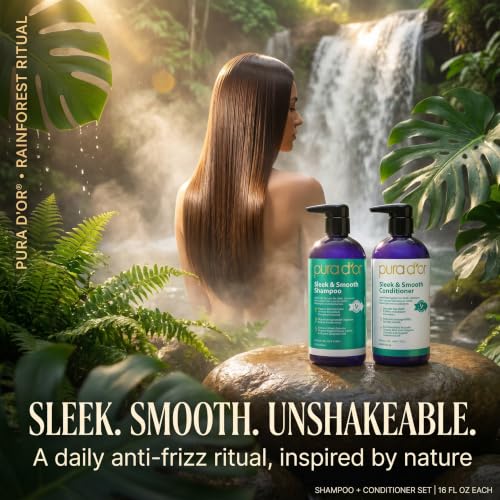 Sleek & Smooth Shampoo and Conditioner Set For Frizz (Combo)