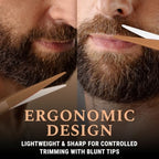 5" Beard & Mustache Scissor with Combs for Men (Rose Gold)