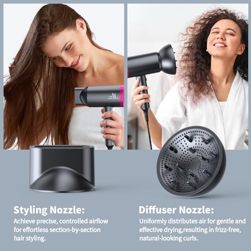 Ionic Hair Dryer with Diffuser (Dark Gray)