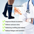 Viscose Made from Bamboo Compression Socks for Women&Men 20 (X-Large / 4 Pair-navy)