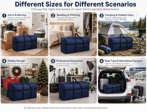 Extra Large Storage Duffle Bag (210L - 42"l x 13.5"w x 23"h / Green)
