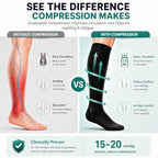 8 Pairs Compression Socks Women Men 15 (023 - Black/Blue/Gray/Pink/White / Small-Medium)