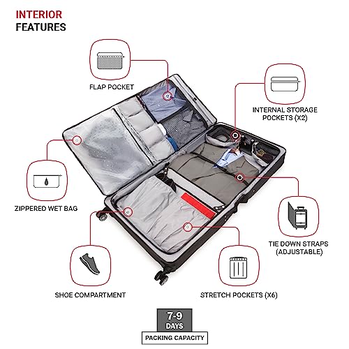 7895 Premium Garment Bag with Spinner Wheels (24 inch Spinner / Heather Grey)