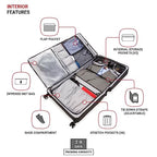 7895 Premium Garment Bag with Spinner Wheels (24 inch Spinner / Heather Grey)